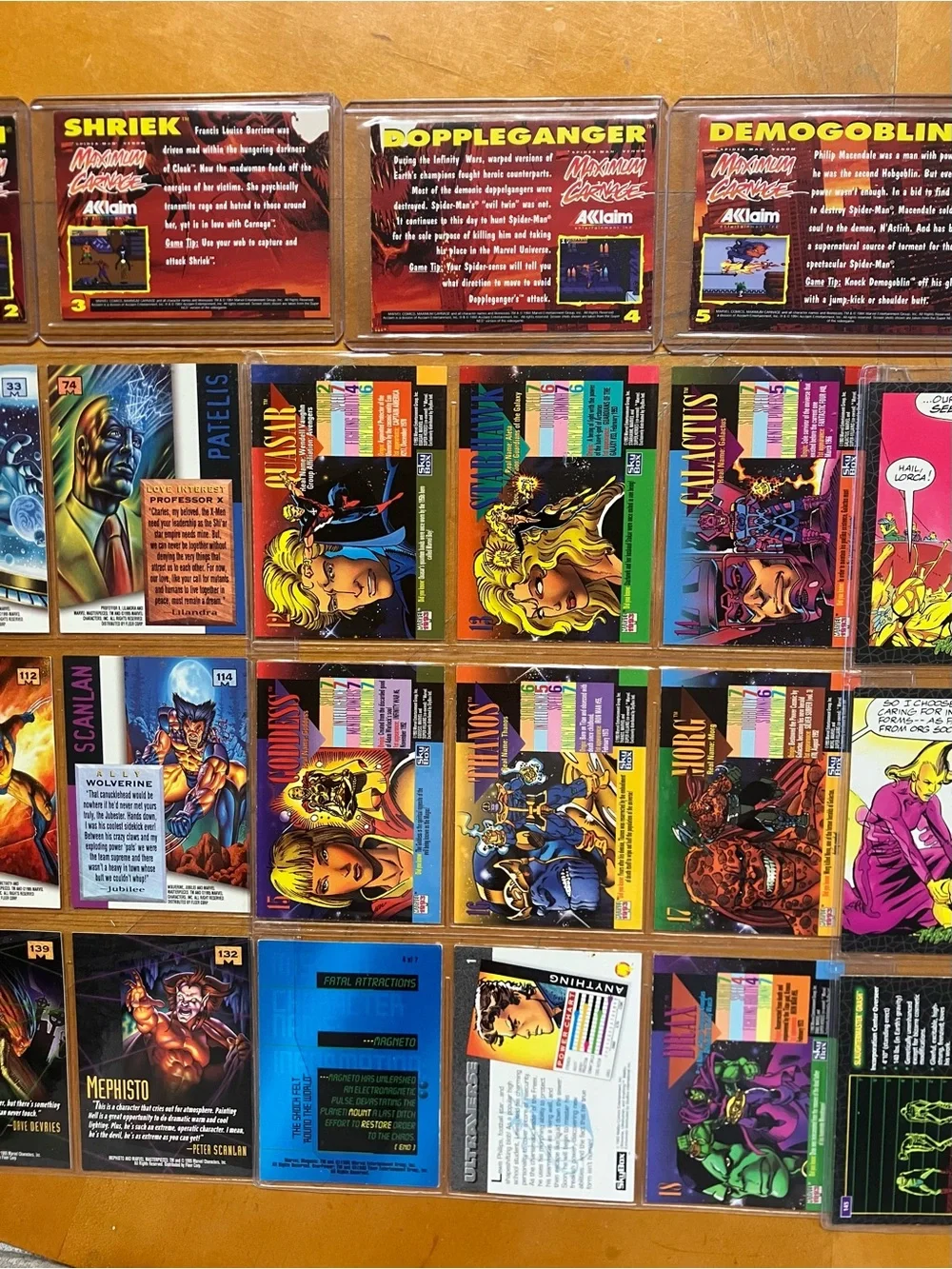 Vintage 90s Marvel Trading Card Lot Maximum Carnage Promo